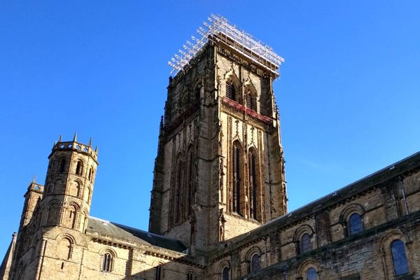 Durham Cathedral scaffolding removal almost finished after four months of work