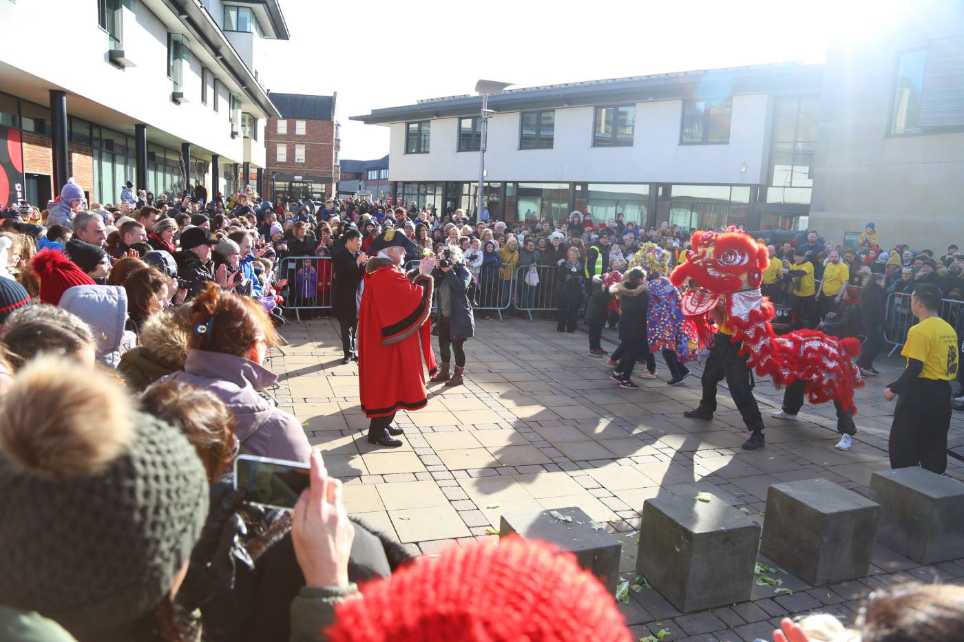 The ever-popular Lion Dance in Durham's Chinese New Year events