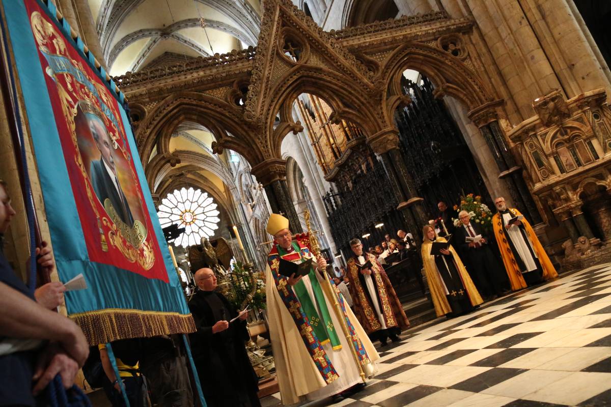 Durham Cathedral's atmospheric Durham Miners Gala service - in pictures