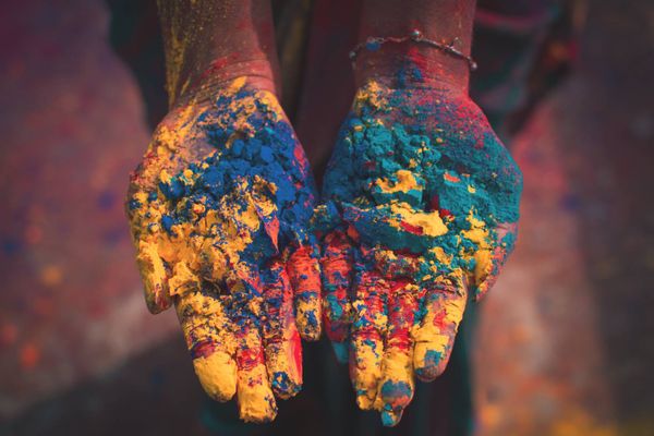 Holi Festival Durham 2019 at the Oriental Museum including a colourful powder-throw