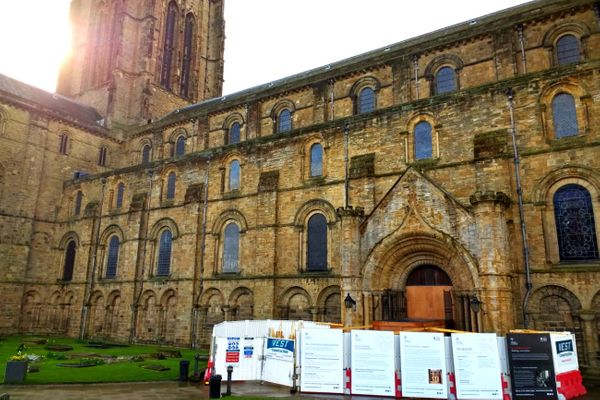 What is the Durham Cathedral building work and when will it finish?
